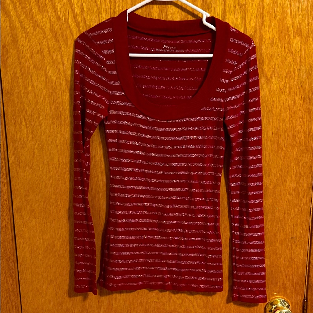 Express Red striped shirt